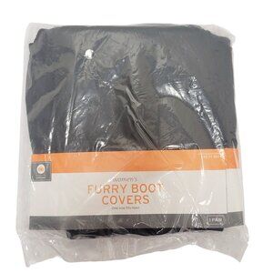 Furry Boot Covers Black Faux Fur Fuzzy One Size Costume Hosiery Halloween